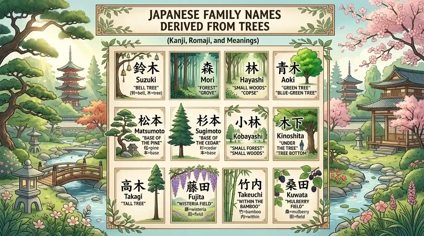 Japanese-Family-Names-Related-to-Trees