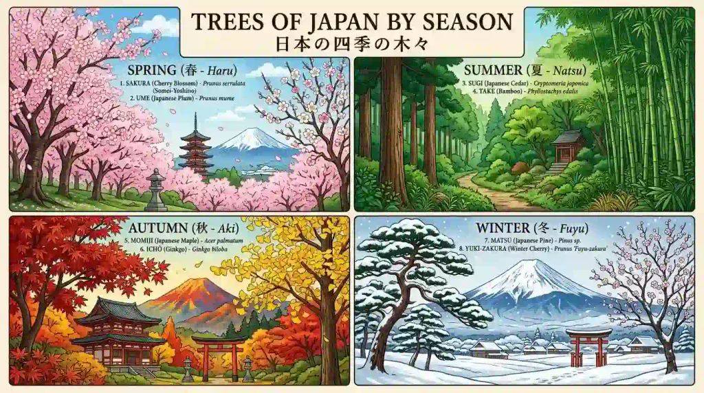 Trees-of-Japan-by-Season